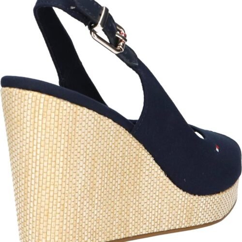 WOMAN SANDALS TOMMY HILFIGER FW0FW04789 ICONIC ELENA SLING BACK WEDGE BLUE 2
