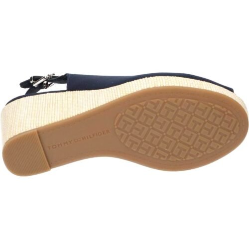 WOMAN SANDALS TOMMY HILFIGER FW0FW04789 ICONIC ELENA SLING BACK WEDGE BLUE 4