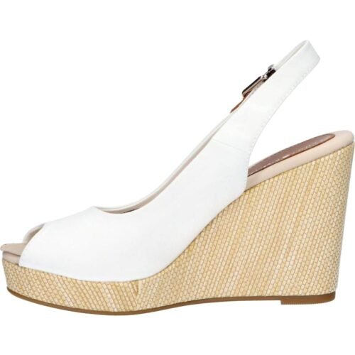 WOMAN SANDALS TOMMY HILFIGER FW0FW04789 ICONIC ELENA SLING BACK WEDGE ECRU 1