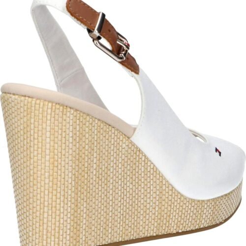 WOMAN SANDALS TOMMY HILFIGER FW0FW04789 ICONIC ELENA SLING BACK WEDGE ECRU 2