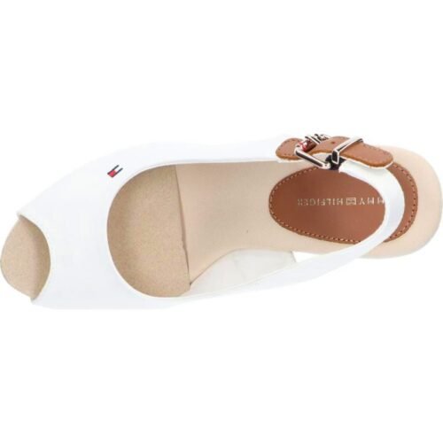 WOMAN SANDALS TOMMY HILFIGER FW0FW04789 ICONIC ELENA SLING BACK WEDGE ECRU 3