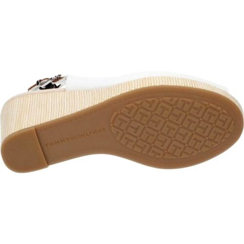 WOMAN SANDALS TOMMY HILFIGER FW0FW04789 ICONIC ELENA SLING BACK WEDGE ECRU 4