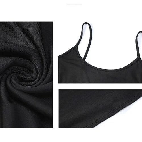 sexy maxi saty bodycon na ramienka cierne black 2