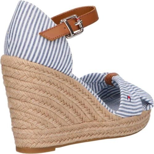 WOMAN SANDALS TOMMY HILFIGER FW0FW07160 SEERSUCKER HIGH WEDGE 0J8 SEERSUCKER SOOTHING blue 2