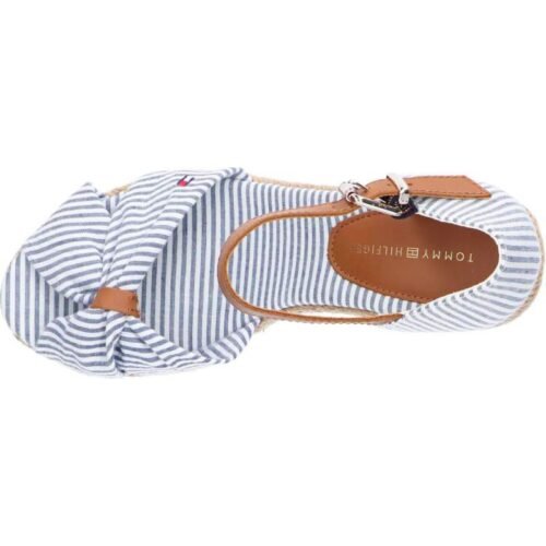 WOMAN SANDALS TOMMY HILFIGER FW0FW07160 SEERSUCKER HIGH WEDGE 0J8 SEERSUCKER SOOTHING blue 3