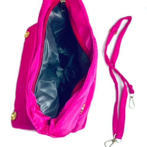 Neon Pink quilted flap kabelka presivana chain