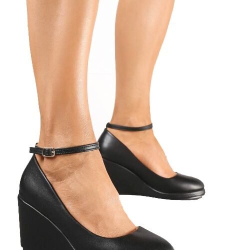 Dámske klinove lodičky basic pohodlné wedge PU