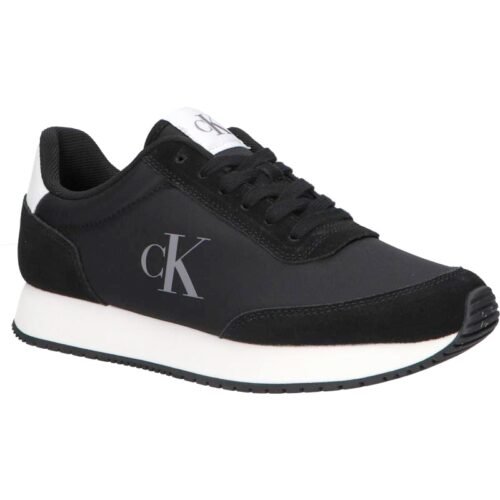 Woman Trainers CALVIN KLEIN YW0YW01615 RUNNER LACEUP 0GM BLACK-BRIGHT WHITE