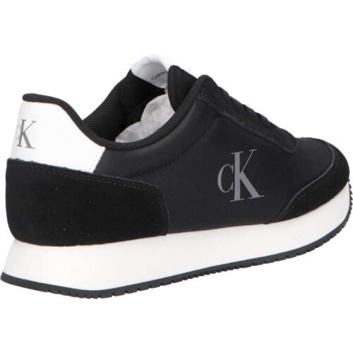 Woman Trainers CALVIN KLEIN YW0YW01615 RUNNER LACEUP 0GM BLACK BRIGHT WHITE 2