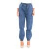 Dámske relaxed fit rifle na gumu blue denim jeans elastic