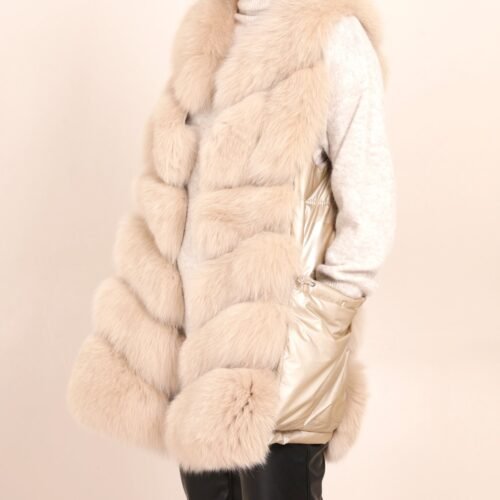GIOVANNI PARIS lilia vest fox fur liska vesta midsize 1