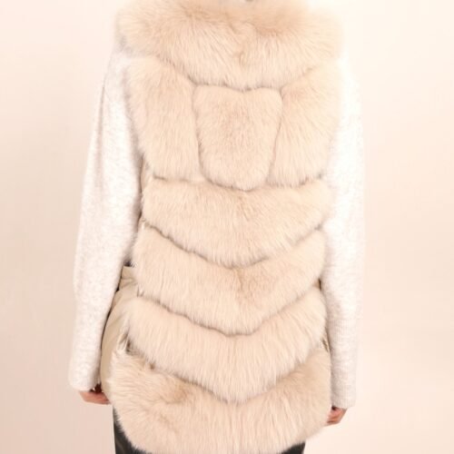 GIOVANNI PARIS lilia vest fox fur liska vesta midsize 2
