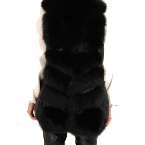 GIOVANNI PARIS lilia vest fox fur liska vesta midsize 4