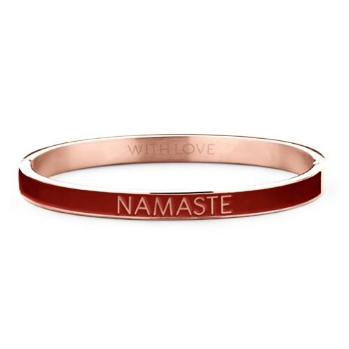 OCEL Náramok Key Moments červený patent NAMASTE