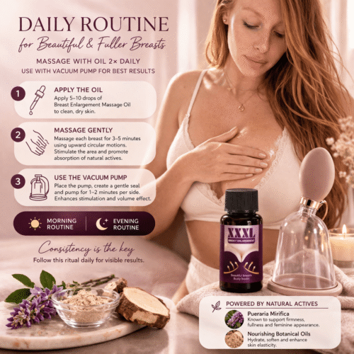 XXL Olejove serum na prsia Breast massage 10ml