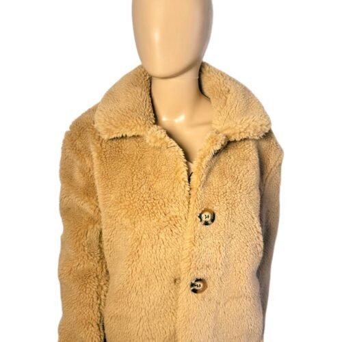 DAMSKY ZIMNY KABAT KOZUCH OVERSIZE KOZUSINA CAMEL 8 Damsky zimny kabat kozuch oversize kozusina camel