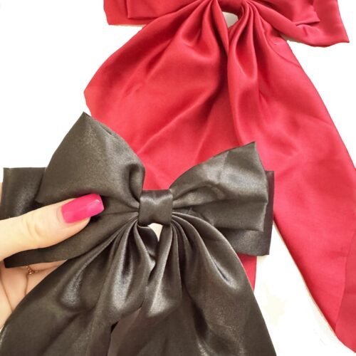 Mašľa do vlasov bow fashion spona satenova