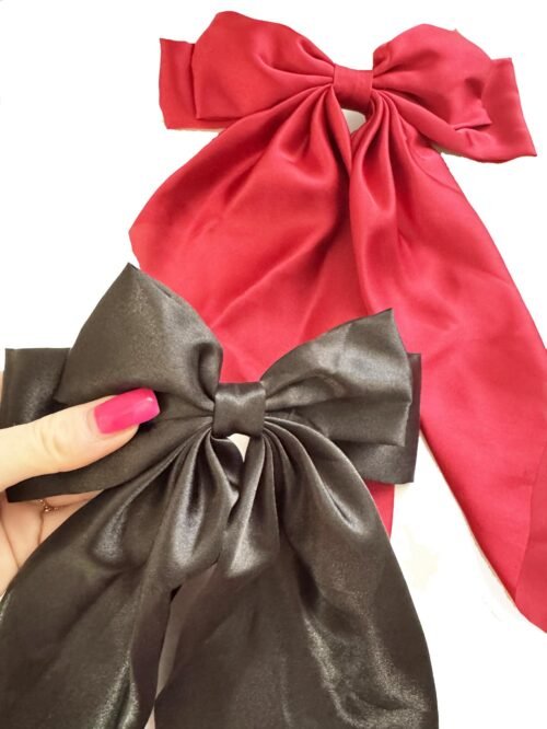 Mašľa do vlasov bow fashion spona satenova