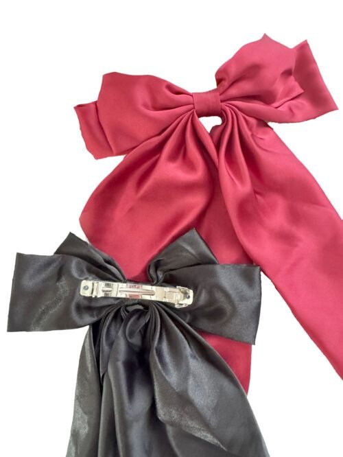 Mašľa do vlasov bow fashion spona satenova - Image 4