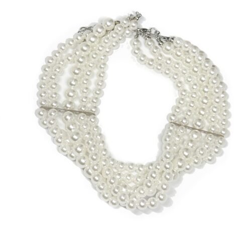 Náhrdelník perlovy choker bohemian bizuteria bijoux pearls