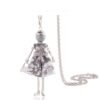 Prívesok Bábika cute lady elegant crystal grey siva