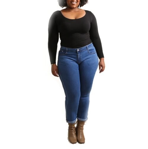 Dámske rifle super size blue jeans rovne straigt