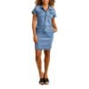 Dámske riflove mini saty jeans blue denim fashion