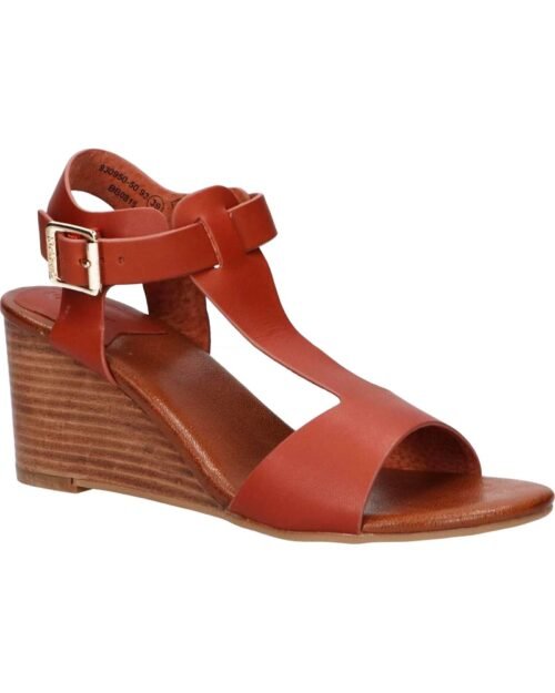 KICKERS damske klinove sandale kožené ALEXA camel marron - Image 3