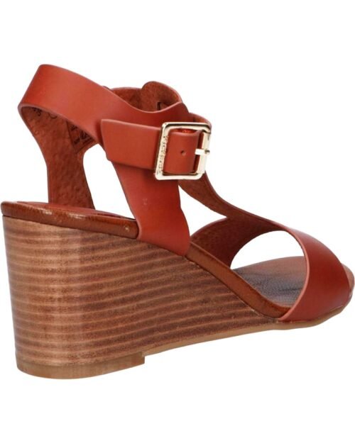 KICKERS damske klinove sandale kožené ALEXA camel marron - Image 4