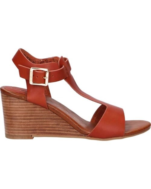 KICKERS damske klinove sandale kožené ALEXA camel marron