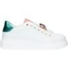 EXE Dámske biele tenisky Woman Trainers 66-51EX03 WHITE PINK GREEN