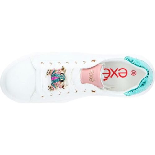 EXE Dámske biele tenisky Woman Trainers 66-51EX03 WHITE PINK GREEN