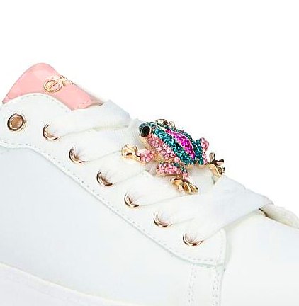 EXE Dámske biele tenisky Woman Trainers 66-51EX03 WHITE PINK GREEN