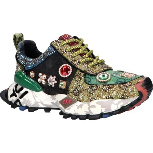 Woman Trainers EXE SY24 6 LEATHER GREEN BLACK luxusne tenisky