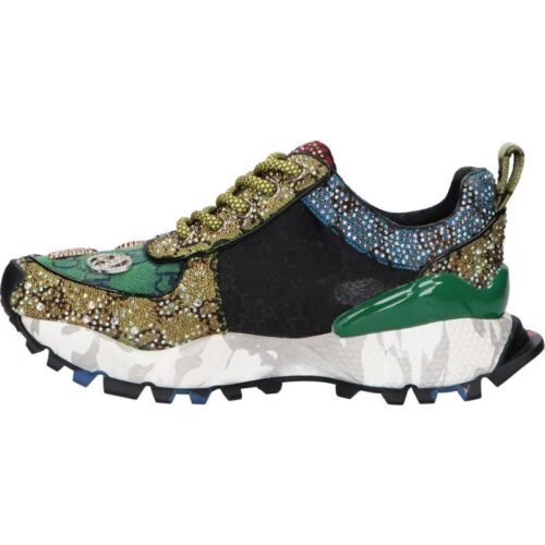 EXE Dámske luxusne tenisky Trainers SY24-6 LEATHER GREEN BLACK