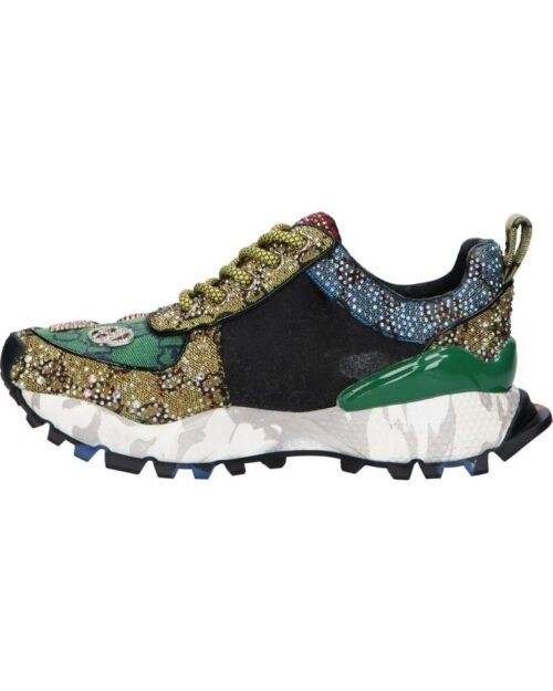 EXE Dámske luxusne tenisky Trainers SY24-6 LEATHER GREEN BLACK