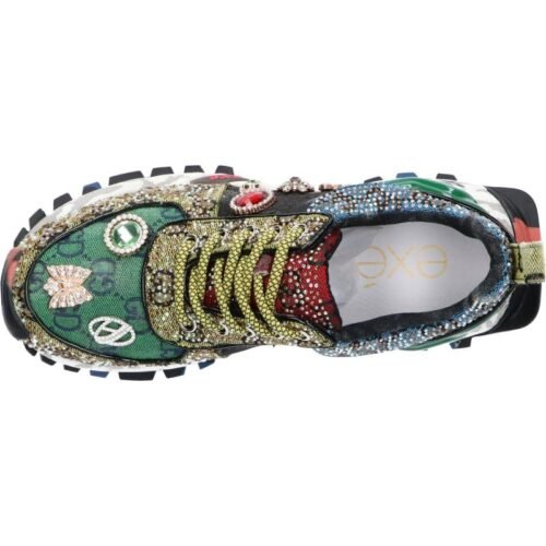 Woman Trainers EXE SY24 6 LEATHER GREEN BLACK luxusne tenisky 3