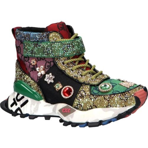 Woman Trainers EXE SY24 7 LEATHER GREEN BLACK luxusne tenisky