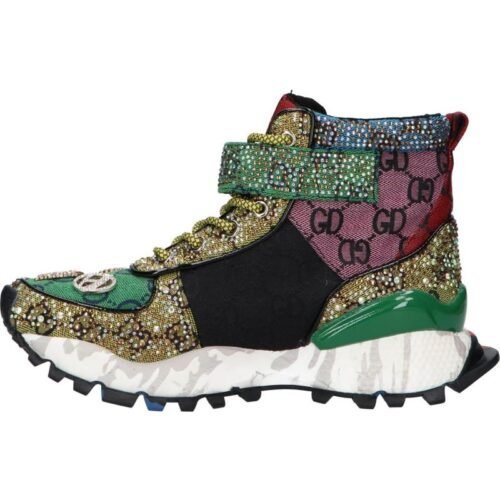 EXE Dámske luxusne tenisky Trainers SY24-7 LEATHER GREEN BLACK