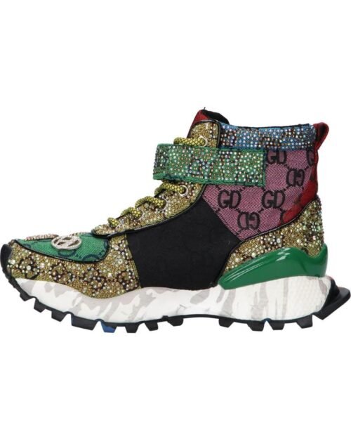 EXE Dámske luxusne tenisky Trainers SY24-7 LEATHER GREEN BLACK