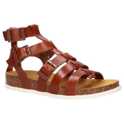 KICKERS sandále gladiátorky ALEXA kožené maroon camel