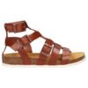KICKERS sandále gladiátorky ALEXA kožené maroon camel