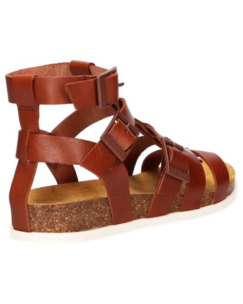 KICKERS sandále gladiátorky ALEXA kožené maroon camel - Image 4