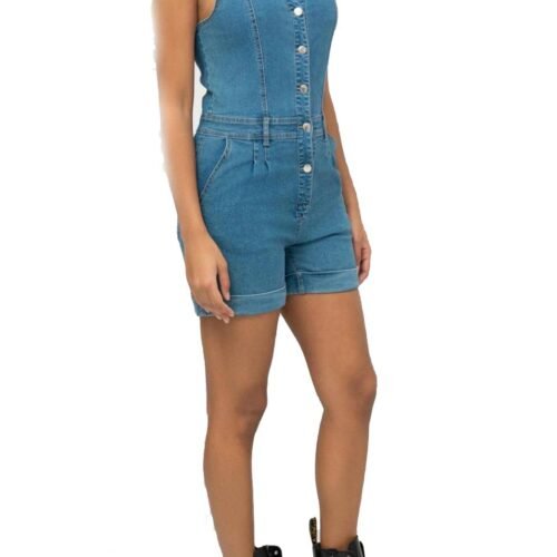 Dámsky overal šortky jeans denim jumpsuit fashion
