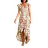 Damske letne maxi šaty kvetinove floral dress s volanmi