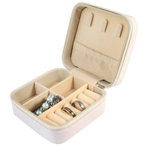 Sperkovnica mini puzdro box na sperky beige