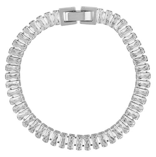 OCEL Tenisový náramok zirkóny chirurgicka ocel 17,5 cm