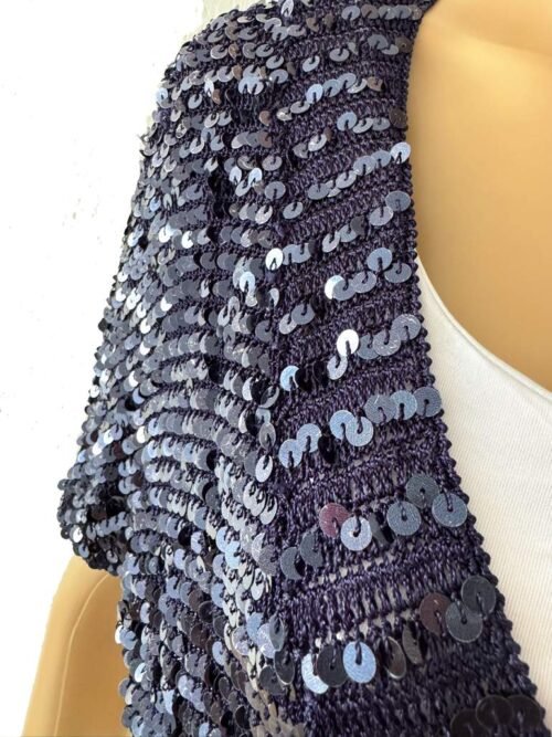 Dámsky spolocensky cardigan s flitrami blue