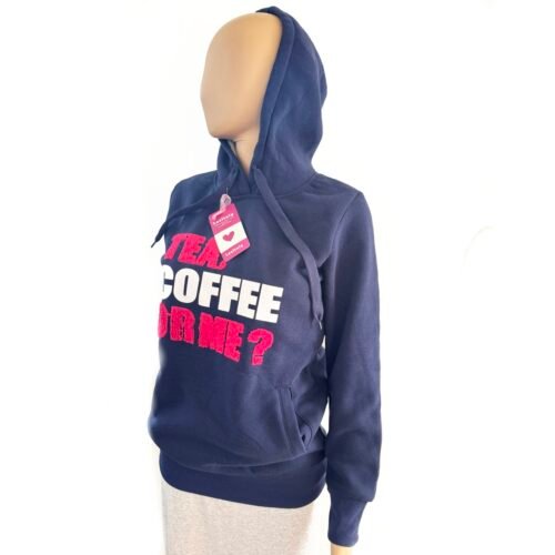 Dámska mikina modna fashion coffee blue s kapucnou
