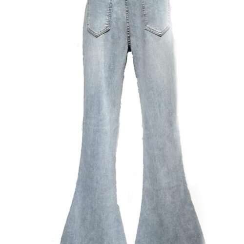 Dámske rifle Zvonove džínsy s vysokým pásom bootcut blue
